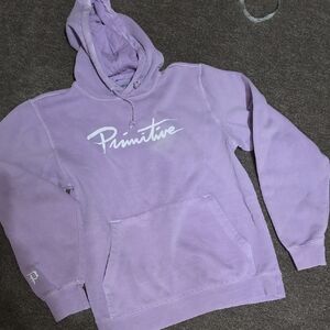 Primitive Purple Hoodie with White Logo